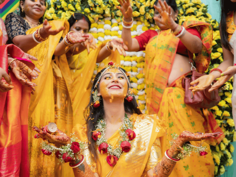 Indoor Haldi Celebrations