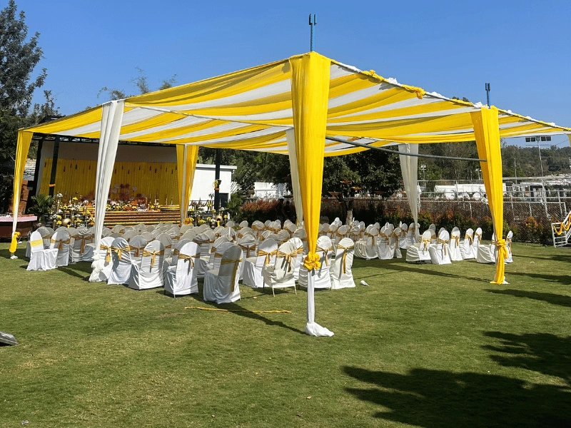 Indoor and Outdoor Settings for Haldi Ceremony Celebrations